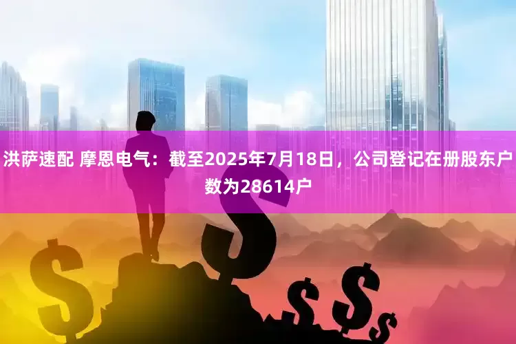 洪萨速配 摩恩电气：截至2025年7月18日，公司登记在册股东户数为28614户