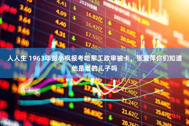 人人生 1963年彭小枫报考哈军工政审被卡，张爱萍你们知道他是谁的儿子吗