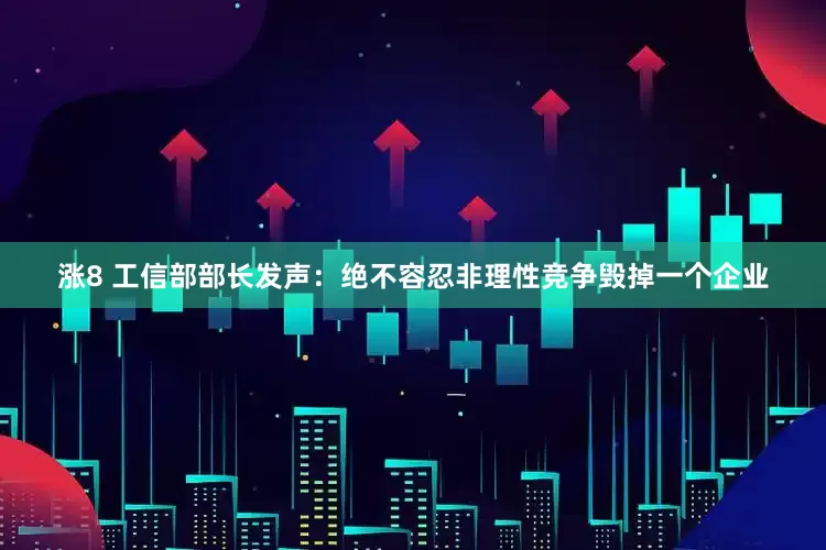 涨8 工信部部长发声：绝不容忍非理性竞争毁掉一个企业